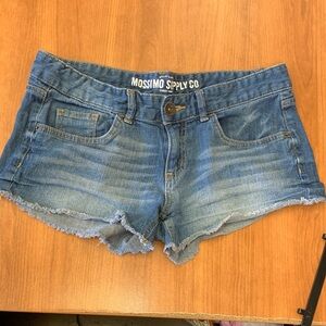 Mossimo Supply Co. Distressed Blue Denim Cutoff Shorts
